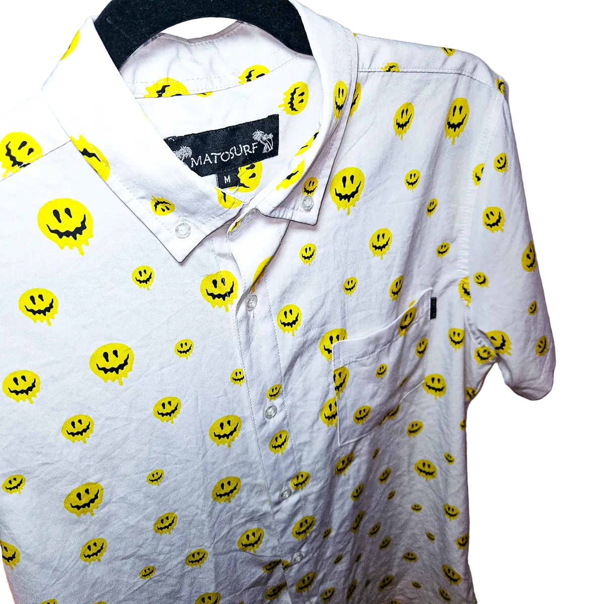 MatoSurf Smiley Face Button Down - Size M