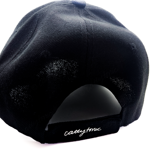 Black adjustable hats