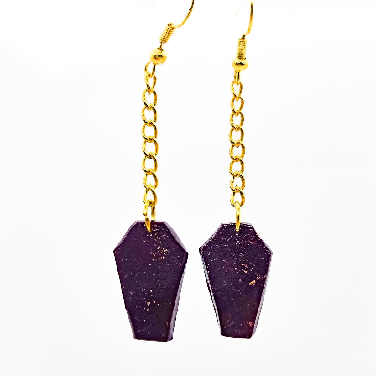 Coffin Chain Dangle Earrings
