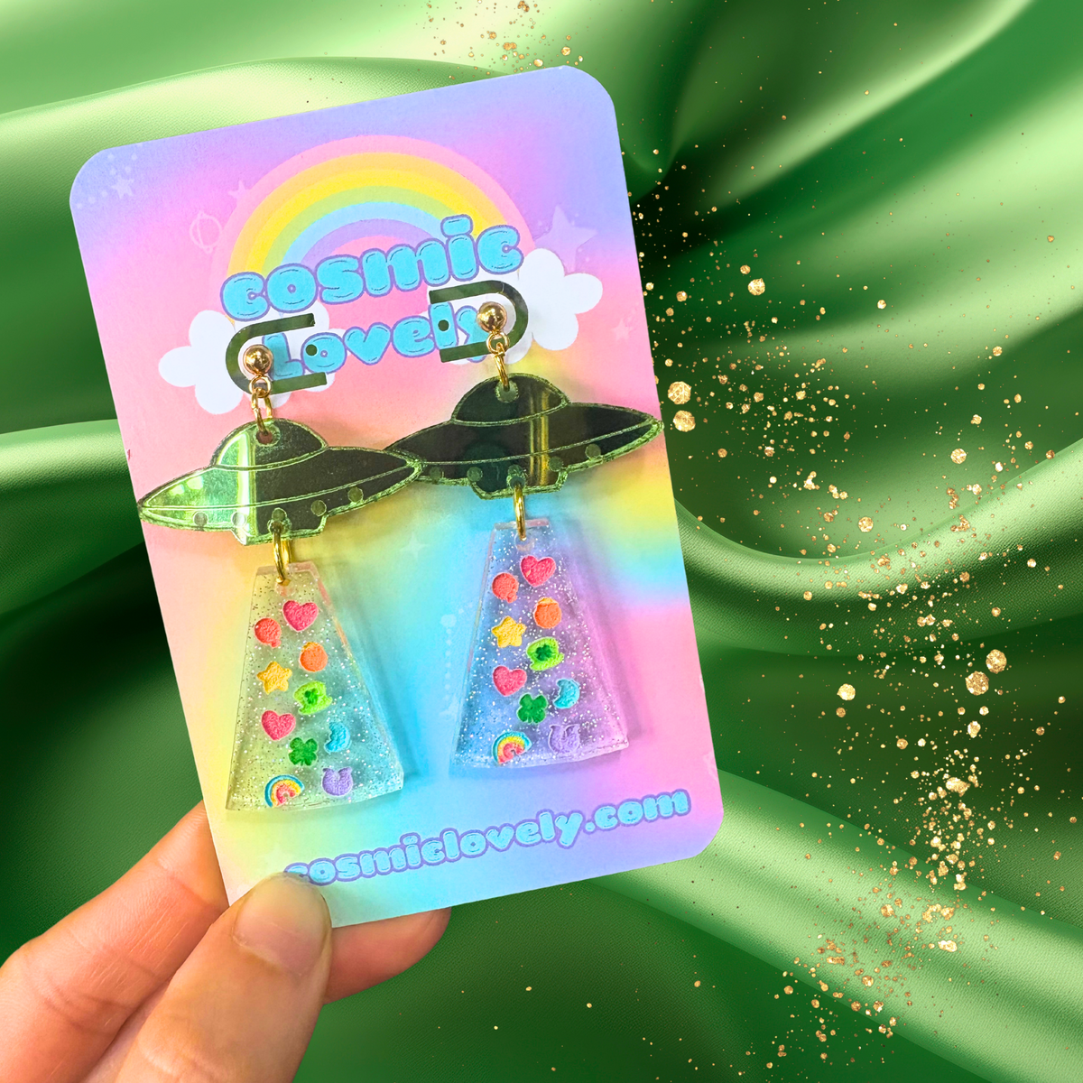 UFO CHARMED marshmallow lucky Earrings