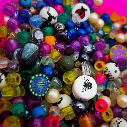 90s Bead Soup in Cute Storage Container