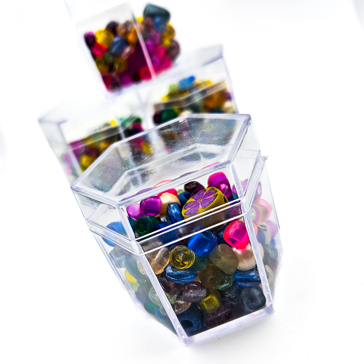 90s Bead Soup in Cute Storage Container