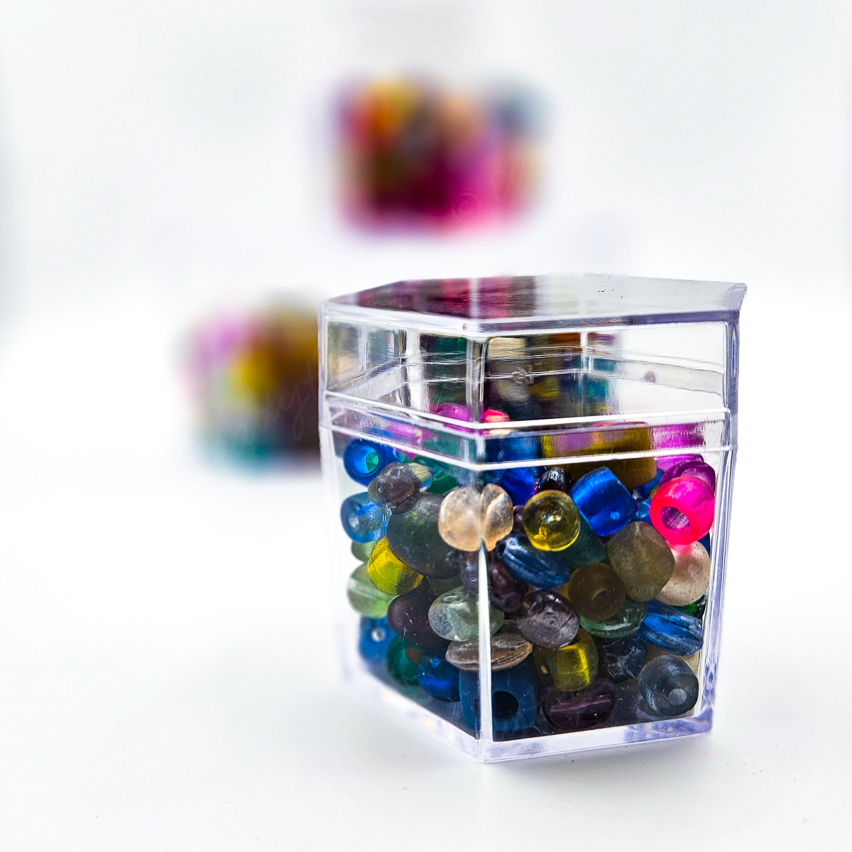 90s Bead Soup in Cute Storage Container