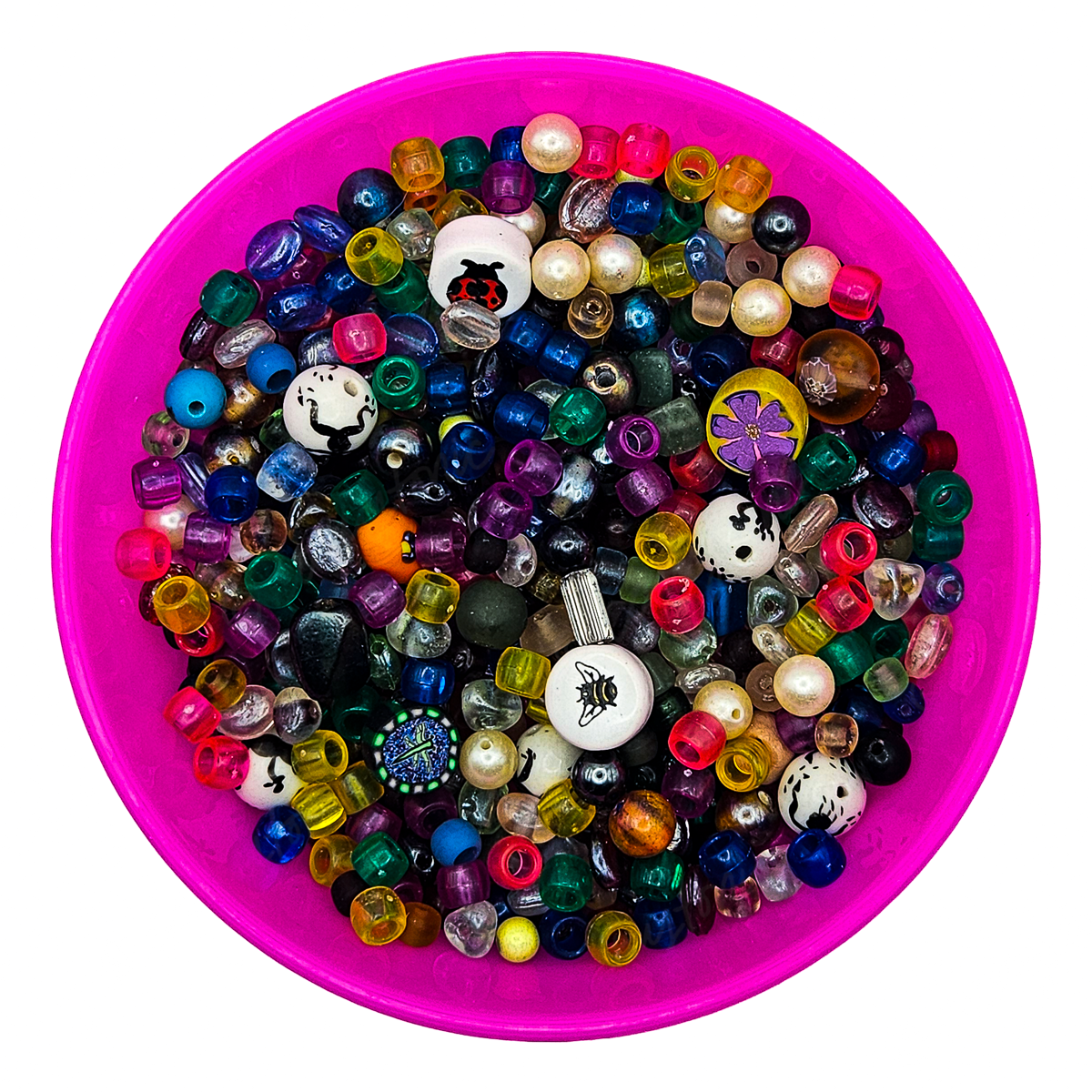 90s Bead Soup in Cute Storage Container