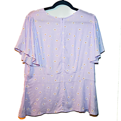 LOFT Lavendar Daisy Top NWT Size 12