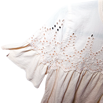 J.Crew Pink Embroidered Eyelet Blouse - Size S