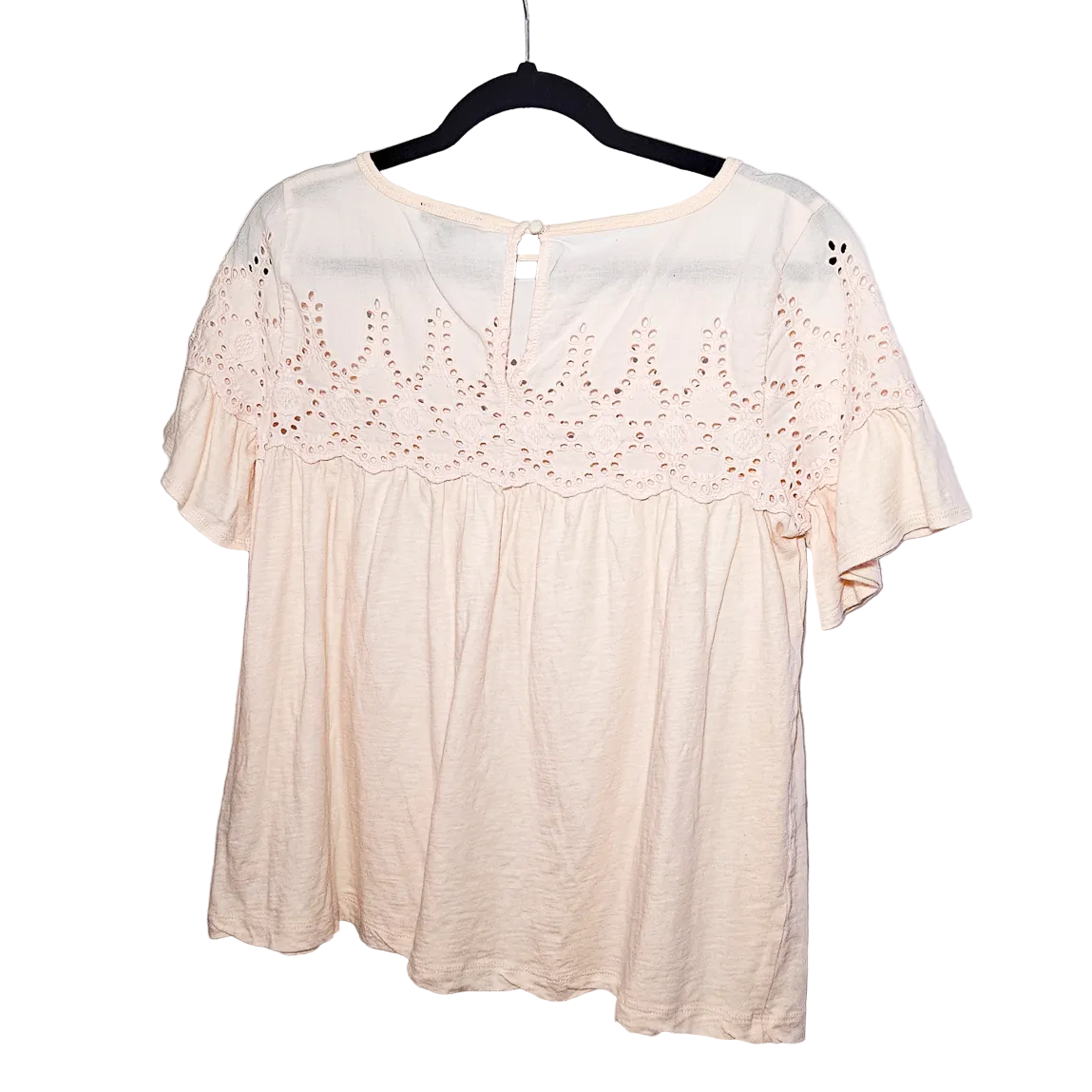 J.Crew Pink Embroidered Eyelet Blouse - Size S