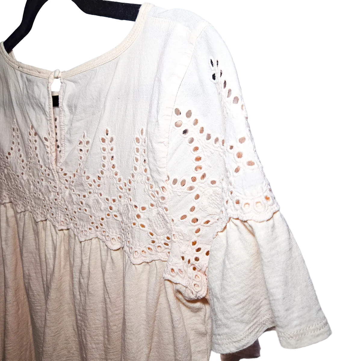 J.Crew Pink Embroidered Eyelet Blouse - Size S
