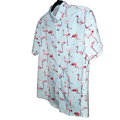 Interaffair Slim Fit Flamingo Button Down - Size S