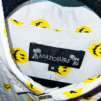 MatoSurf Smiley Face Button Down - Size M