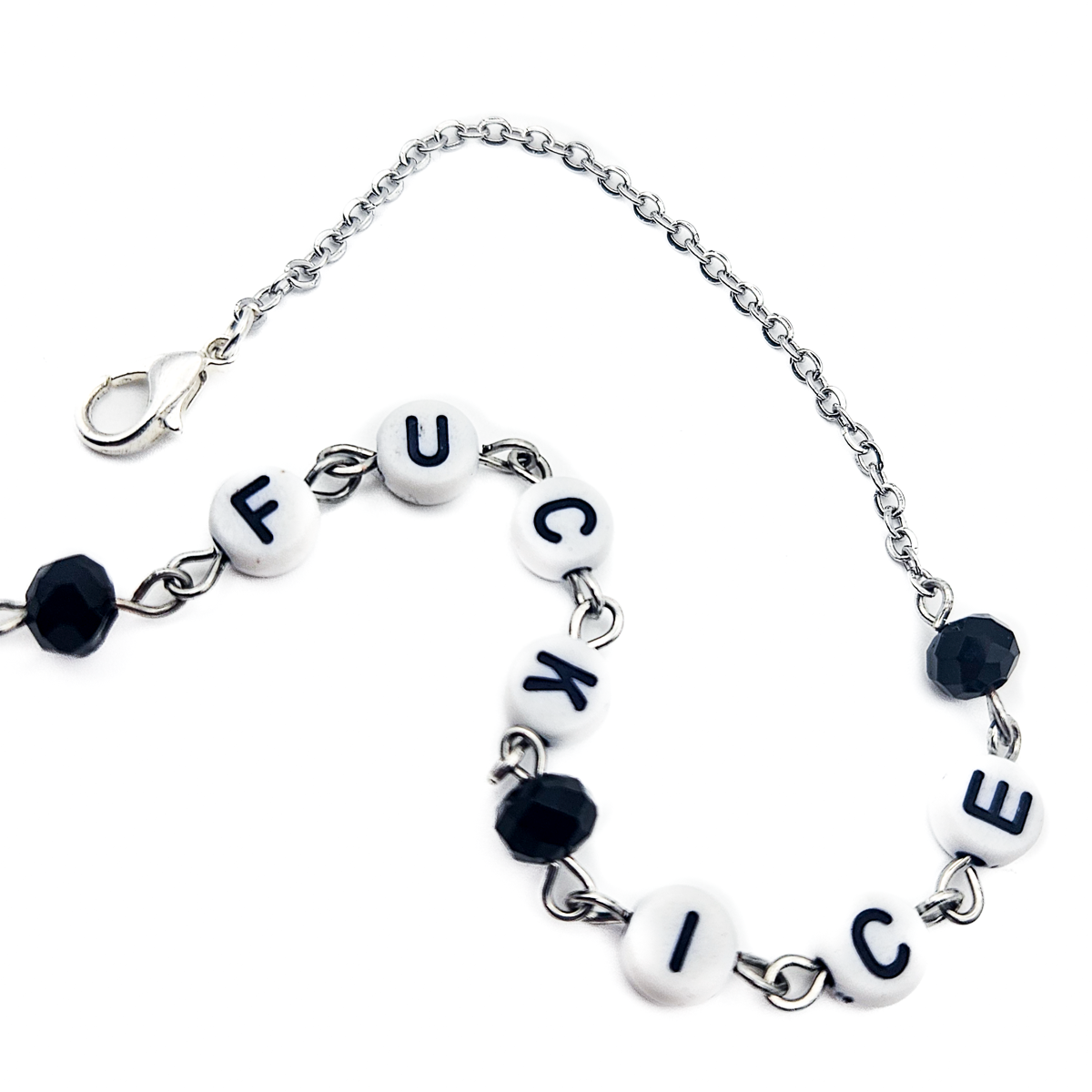 Letter Beads Bracelet - FUCK ICE