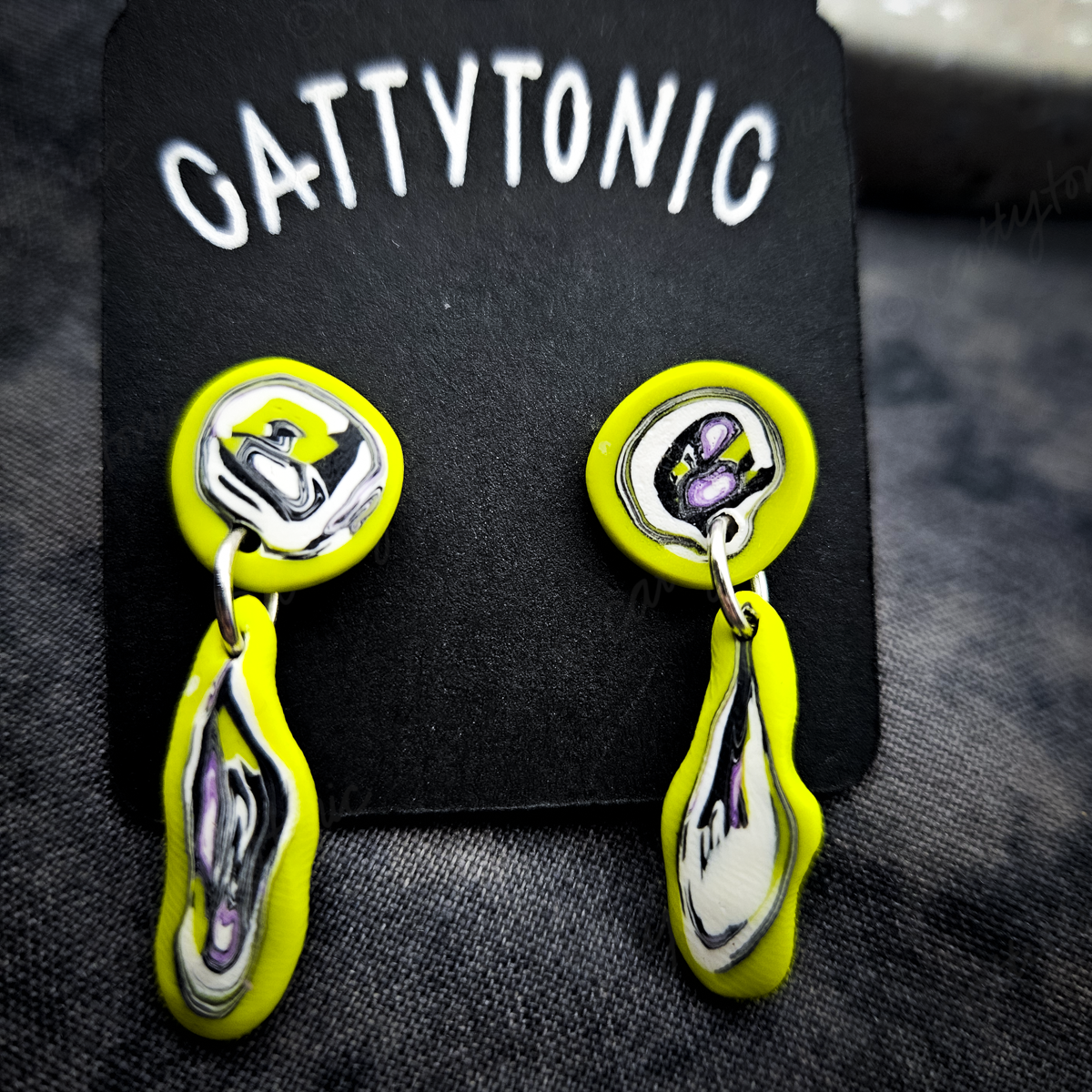 Abstract Trippy Drop Earrings
