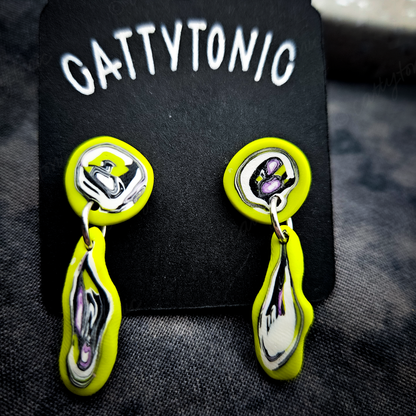 Abstract Trippy Drop Earrings