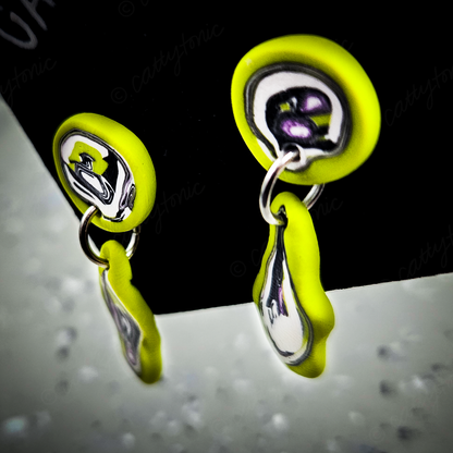 Abstract Trippy Drop Earrings