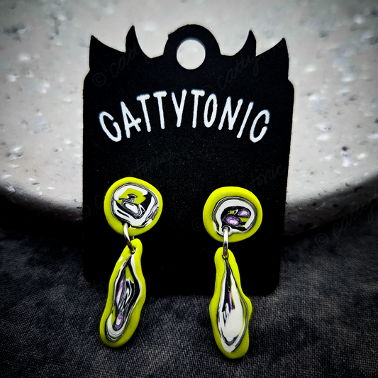 Abstract Trippy Drop Earrings