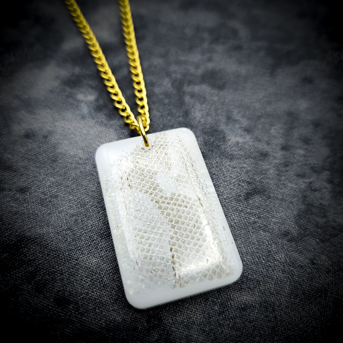 Real Snakeskin Pendant Necklace