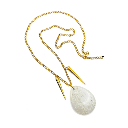Real Snakeskin Pendant Necklace