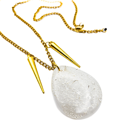 Real Snakeskin Pendant Necklace