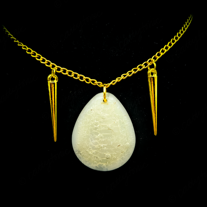 Real Snakeskin Pendant Necklace