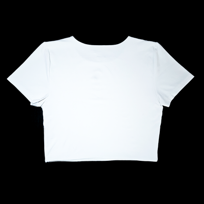 Aritzia Babaton Original Contour Marvel Waist Cropped White T-Shirt - Size L