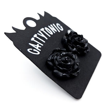 Dewy Rose Stud Earrings