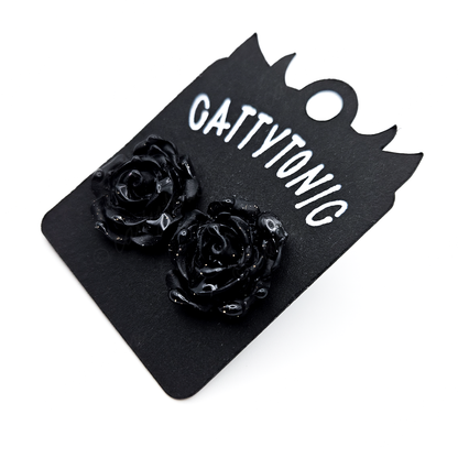 Dewy Rose Stud Earrings