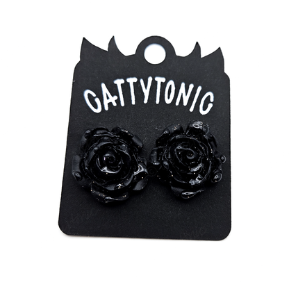 Dewy Rose Stud Earrings