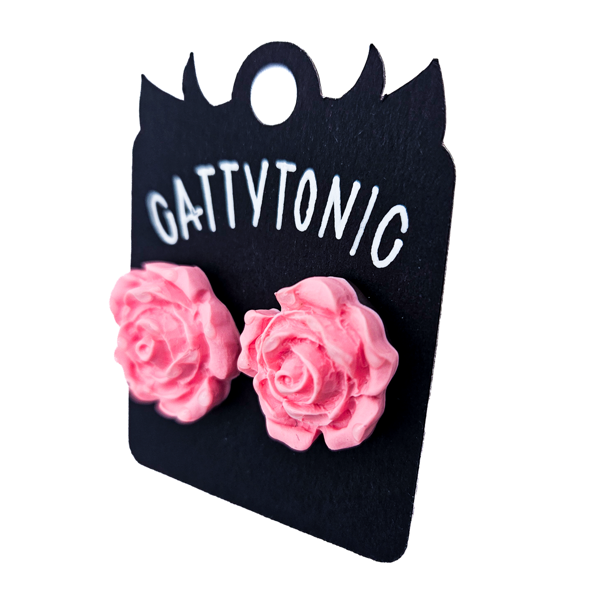 Dewy Rose Stud Earrings