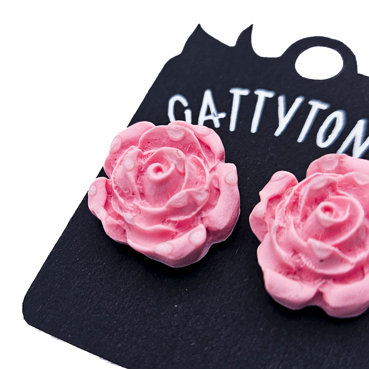 Dewy Rose Stud Earrings