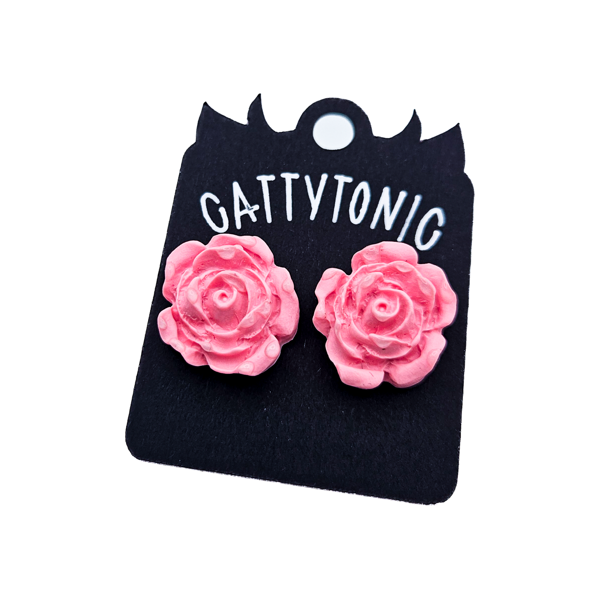 Dewy Rose Stud Earrings