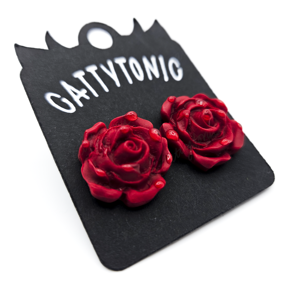Dewy Rose Stud Earrings