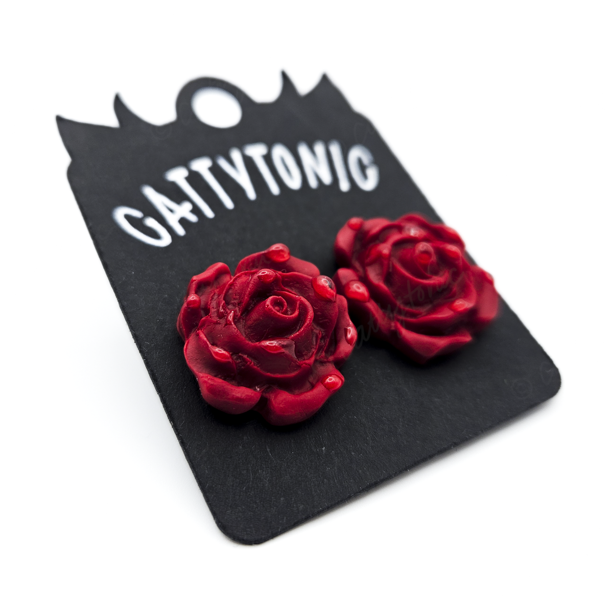 Dewy Rose Stud Earrings