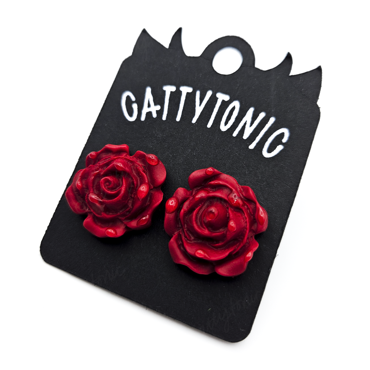 Dewy Rose Stud Earrings
