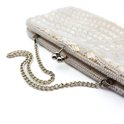 Vintage 1950s Beaded Bridal or Evening Bag - Made in Japan