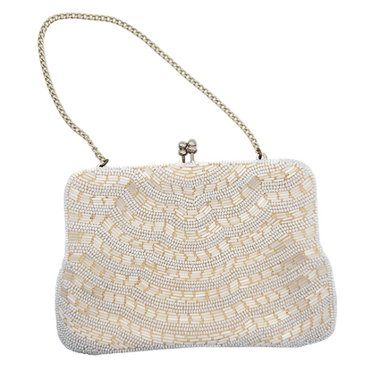 Vintage 1950s Beaded Bridal or Evening Bag - Made in Japan