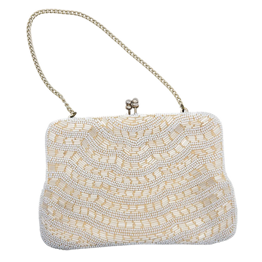 Vintage 1950s Beaded Bridal or Evening Bag - Made in Japan