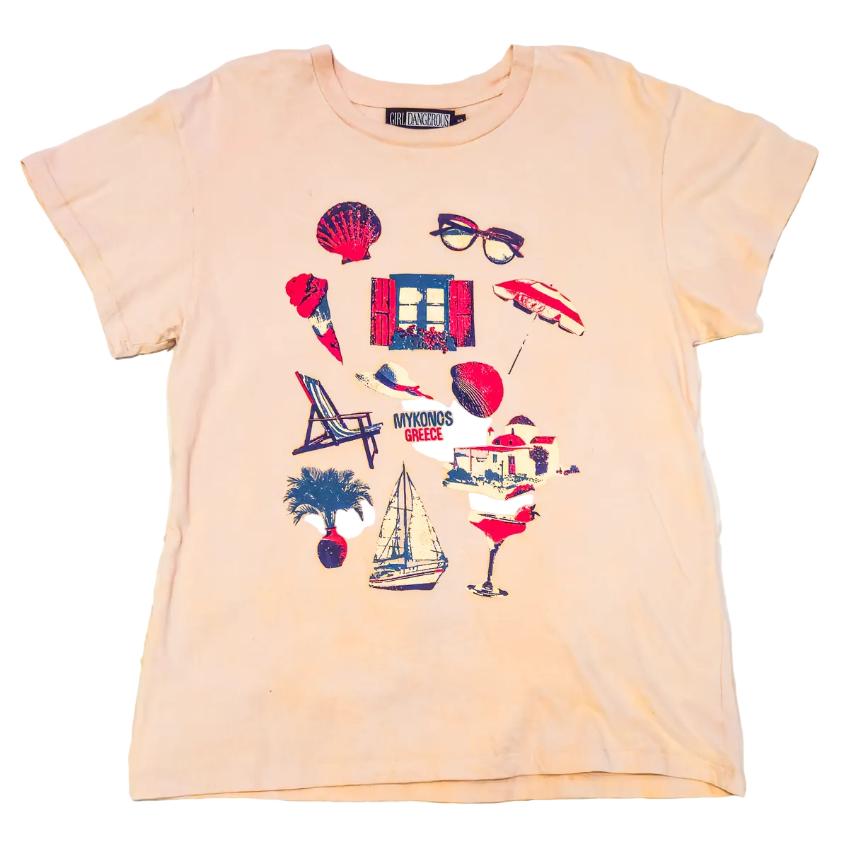 Girl Dangerous Boyfriend Tee Mykanos Greece