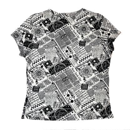 Riley & James Whimsygoth Crop Tee - Women's Size L