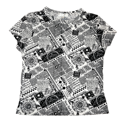 Riley & James Whimsygoth Crop Tee - Women's Size L