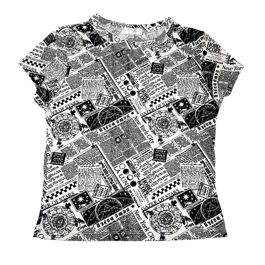 Riley & James Whimsygoth Crop Tee - Women's Size L