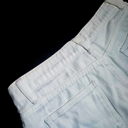 Blue B Denim Shorts with Silver Chains - Size M