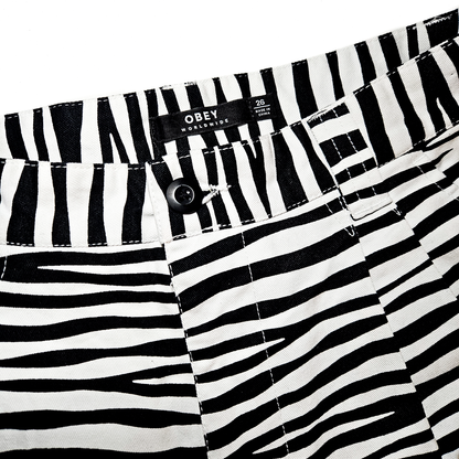 OBEY Zebra Pleated Shorts NWT - Size 26