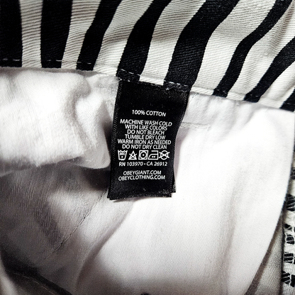 OBEY Zebra Pleated Shorts NWT - Size 26