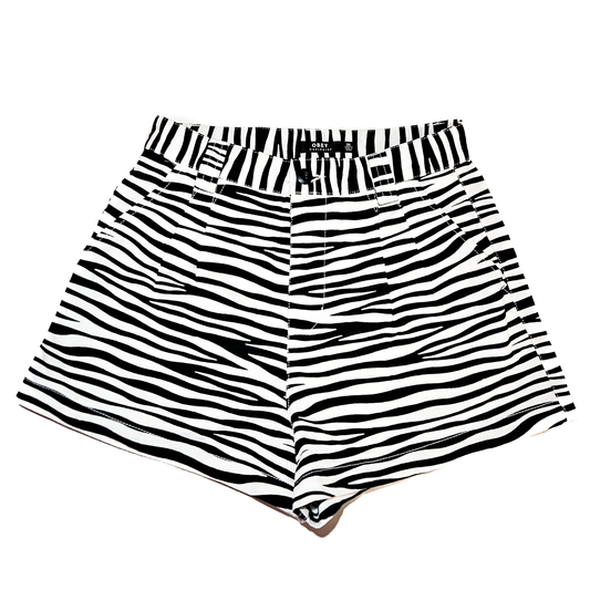 OBEY Zebra Pleated Shorts NWT - Size 26