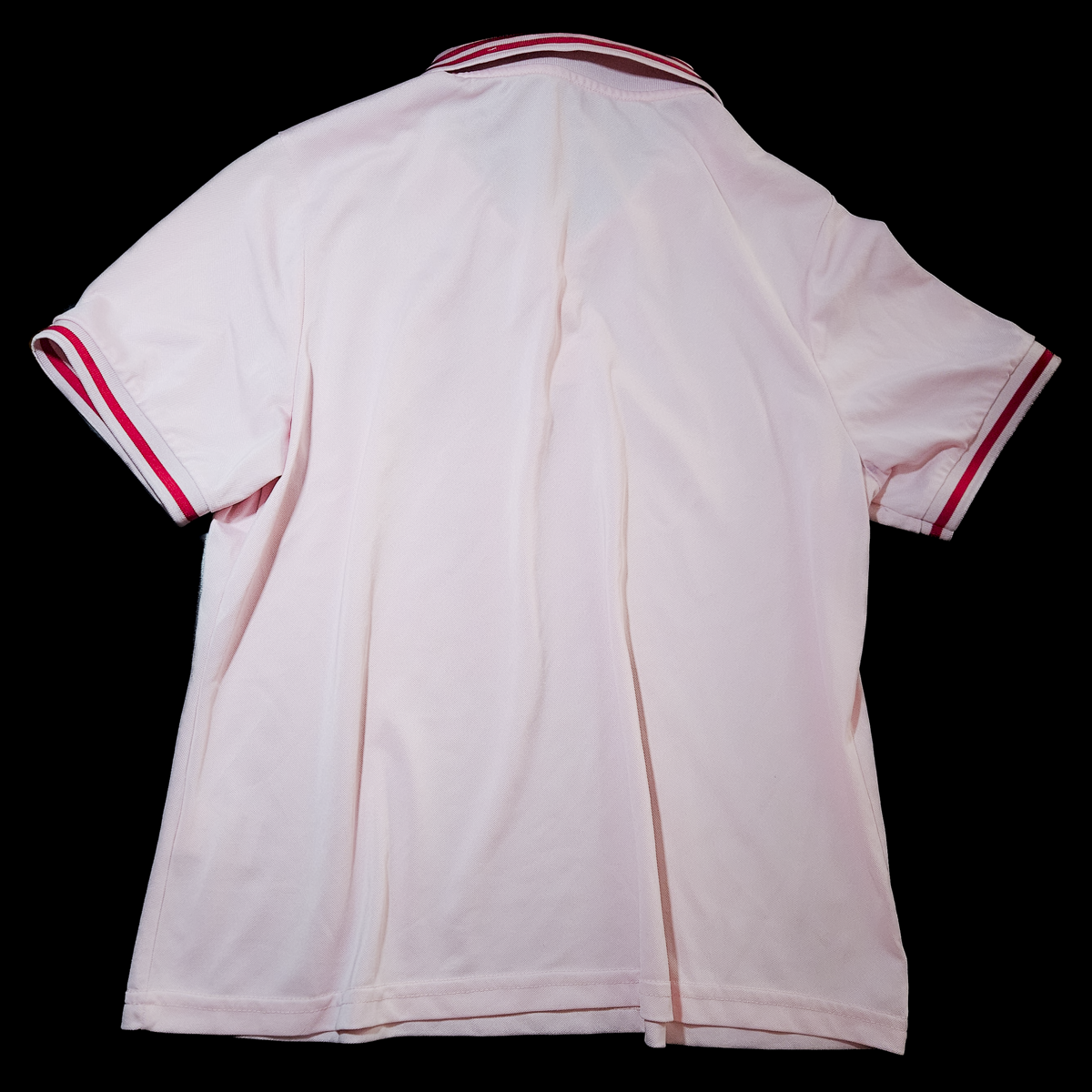 Pastel Pink Embroidered Heart Preppy Polo - Size L