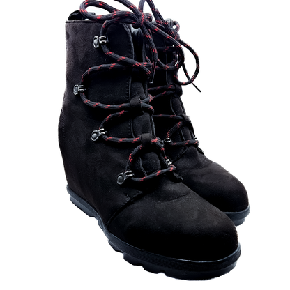 Serra Wedge Ankle Boot - Black and Red - Women's Size 8