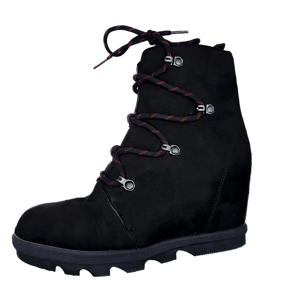 Serra Wedge Ankle Boot - Black and Red - Women's Size 8