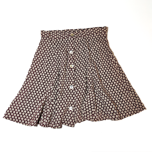 Vintage 90s A. Byer Floral Skirt with Pearl Buttons