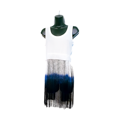 Bebe Ombré Fringe Crop Tank