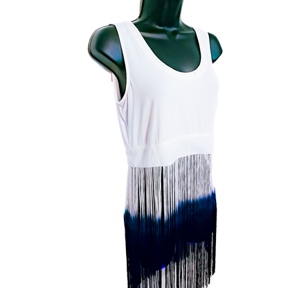 Bebe Ombré Fringe Crop Tank